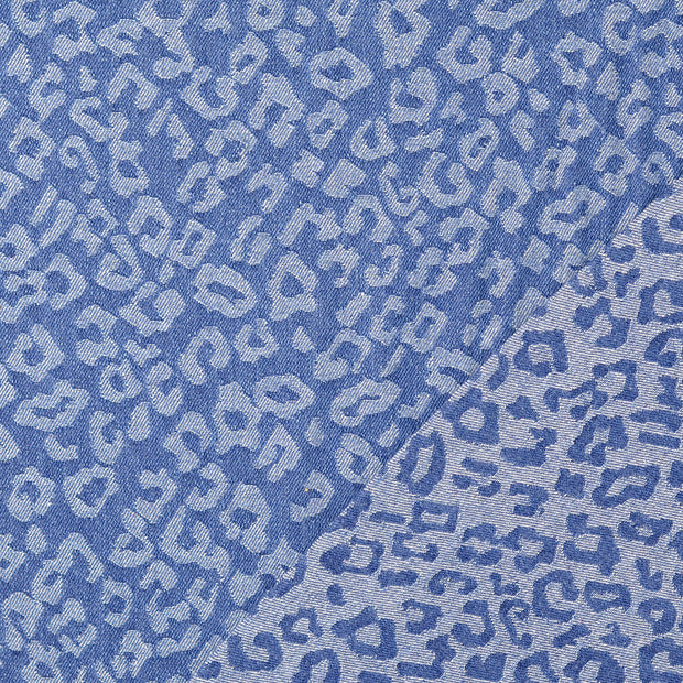Jeans fabrik Indigoblau jacquard 