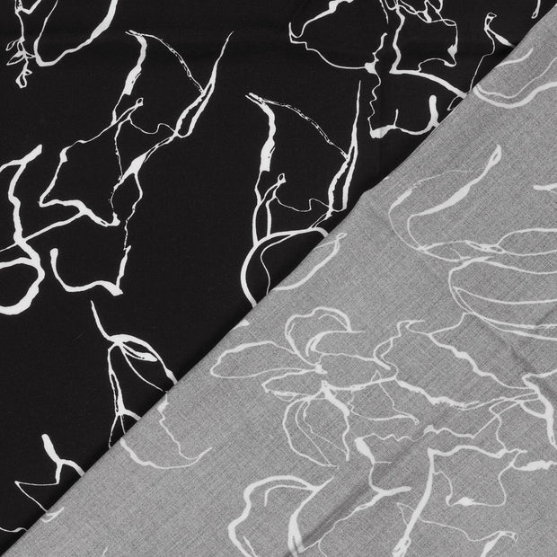 Viscose Twill fabric Abstract printed 
