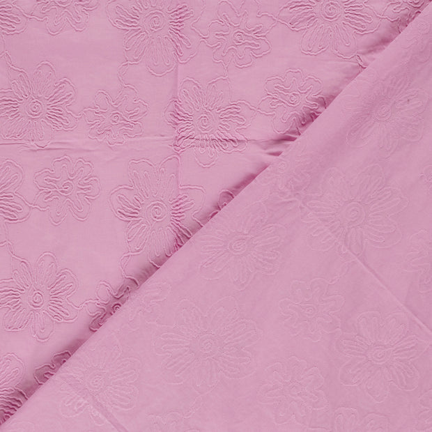  tissu Unicolore brodé 