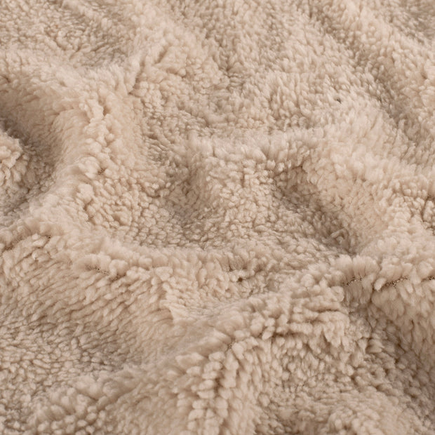 Sherpa Fleece fabrik Uni Beige