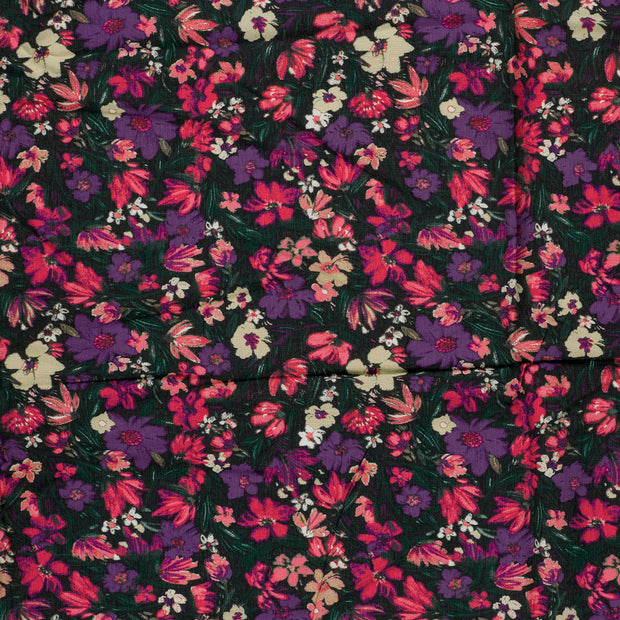 Viscose Nylon Ottoman fabrik Fuchsia 