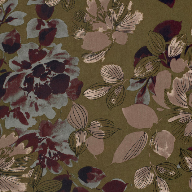 Borken Crepe fabric Taupe Grey matte 