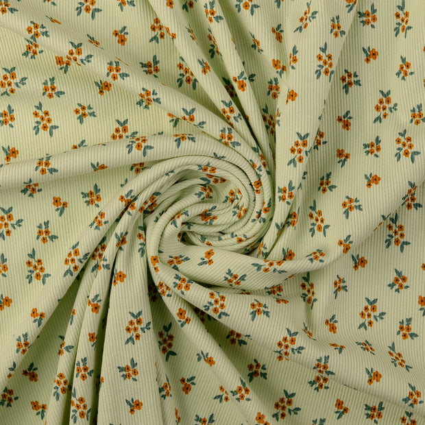 Rib Jersey fabric Yellow 