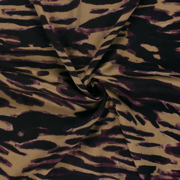 Viscose Satin fabric Camel printed 
