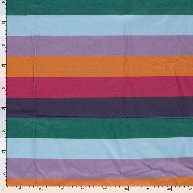 French Terry tissu rayures Orange