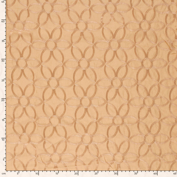  tissu fleurs Beige