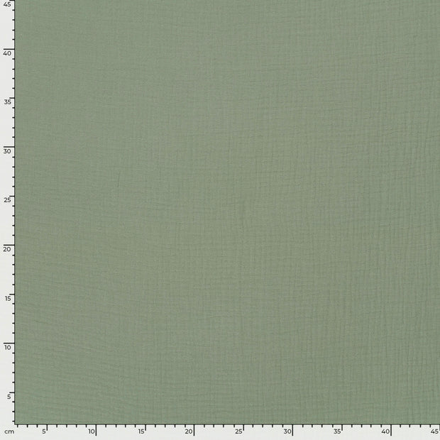 Muslin GOTS organic fabric Unicolour Mint