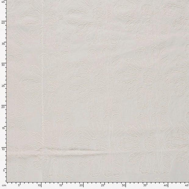 Cotton Poplin fabric Unicolour Off White