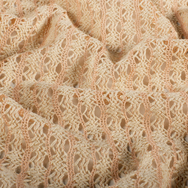 Lace fabric Stripes Light Pink