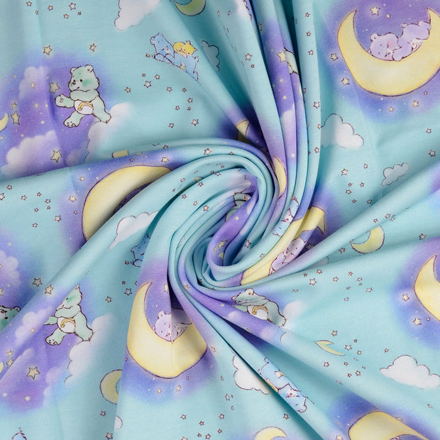Jersey de Coton tissu turquoise 