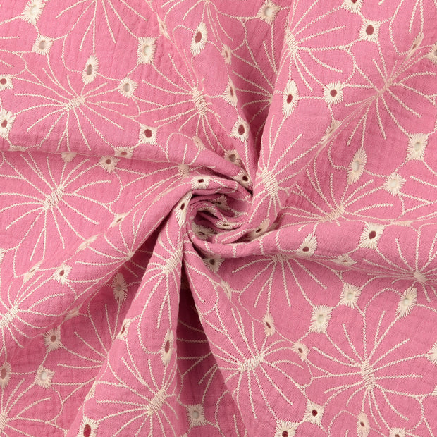 double gaze tissu Bordeaux 