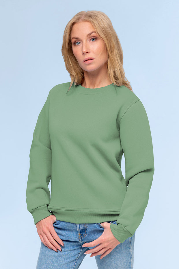 French Terry tissu Unicolore Menthe foncée