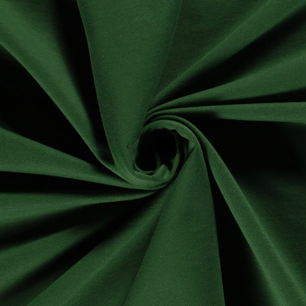 French Terry tissu Unicolore Vert foncé