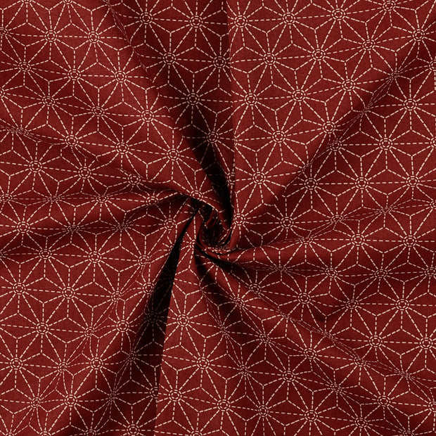 Cotton Poplin fabric Bordeaux 