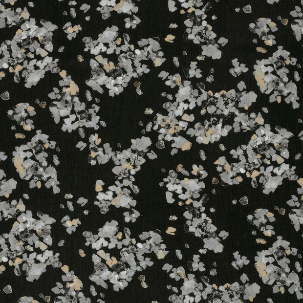 Borken Crepe fabric Black matte 