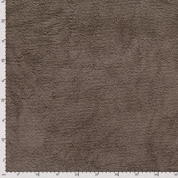 Sherpa Fleece tissu Unicolore Marron taupe