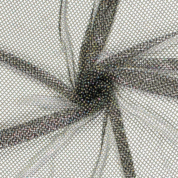 Mesh fabric Black Diamonds 