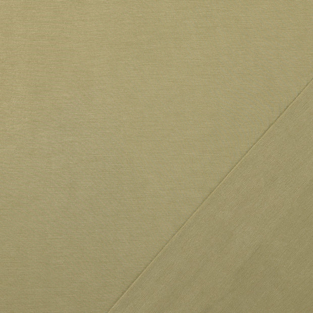 Jersey de Coton tissu Vert Olive délavé 
