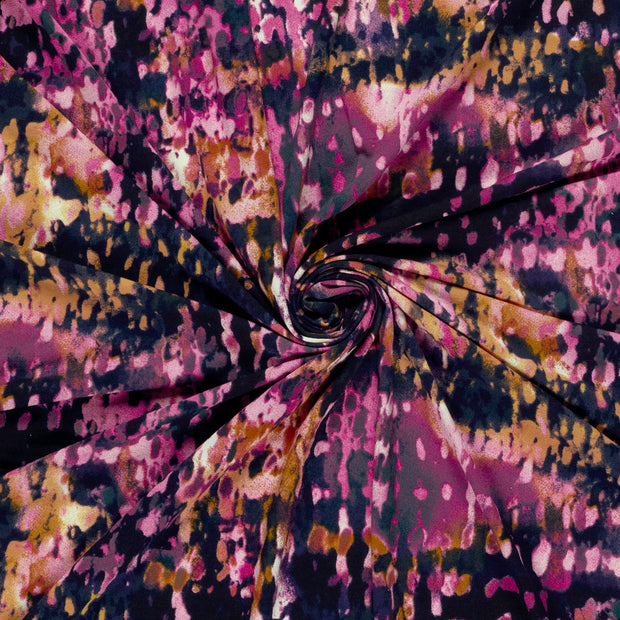 Viscose Vortex Jersey fabric Purple printed 
