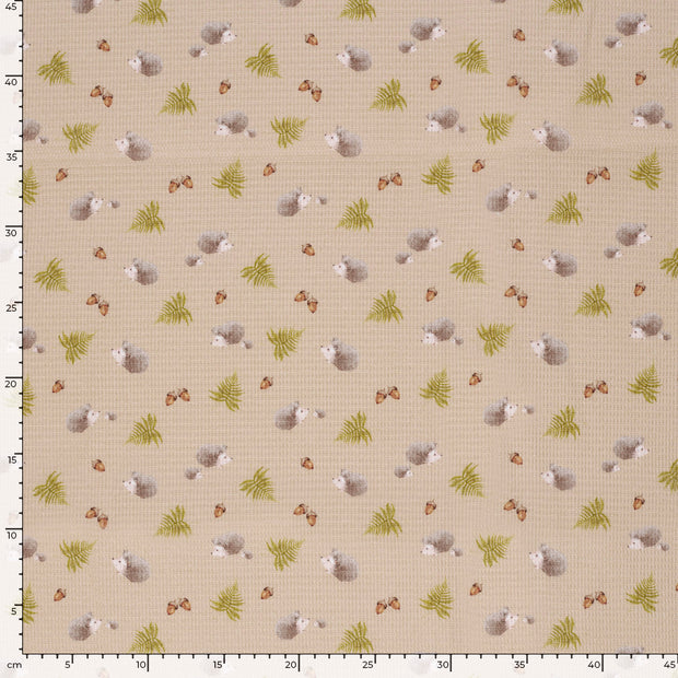 Waffelpiqué fabrik Beige