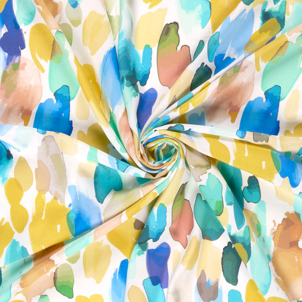 Viscose Poplin fabric Baby Blue printed 