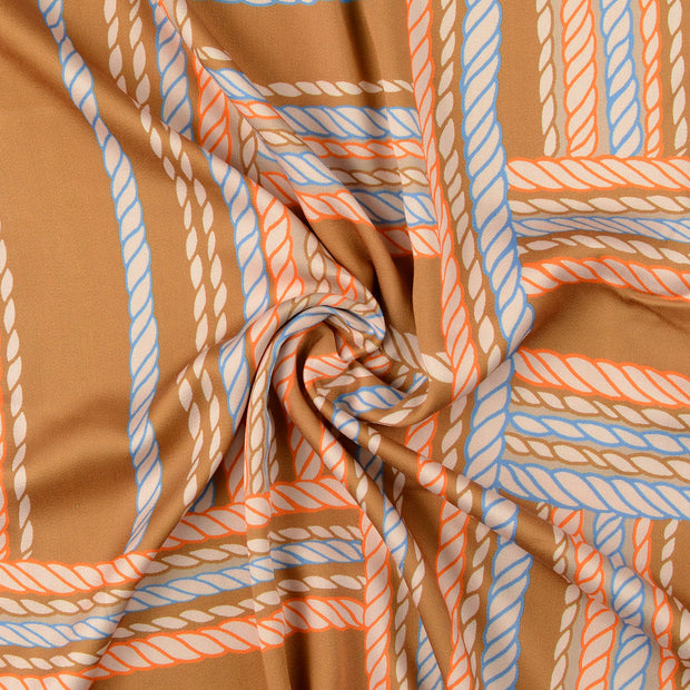 Viscose Satin tissu beige 