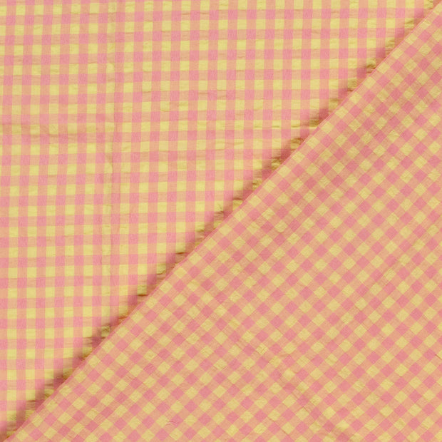 Popeline de Coton tissu Unicolore Seersucker 