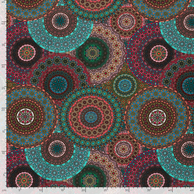 Panama tissu Mandalas Multicolore