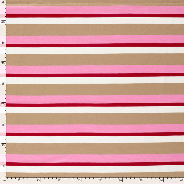 Punta di Roma fabric Stripes Pink
