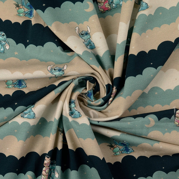 Jersey de Coton tissu multicolore 