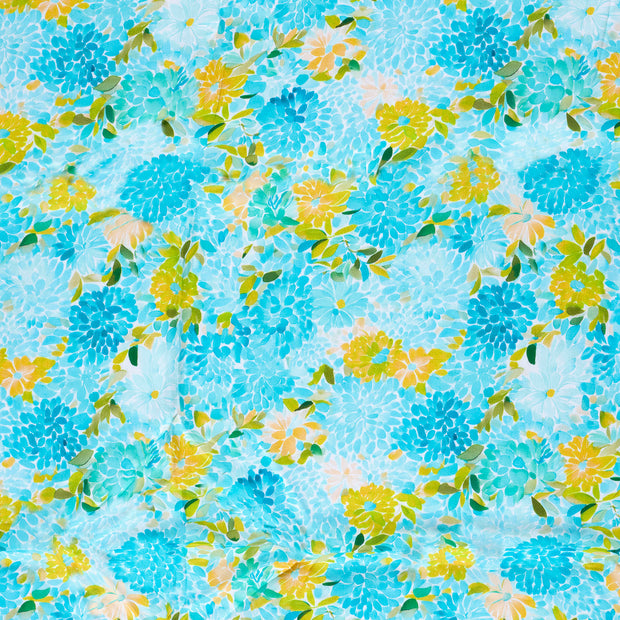 Viscose Satin fabric Aqua 