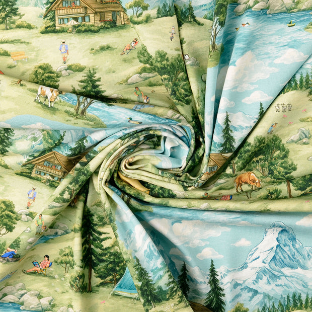 Cotton Jersey fabric Multicolor 