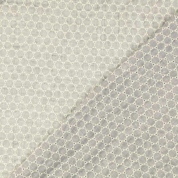 CO Voile fabrik hellgrau stickerei 