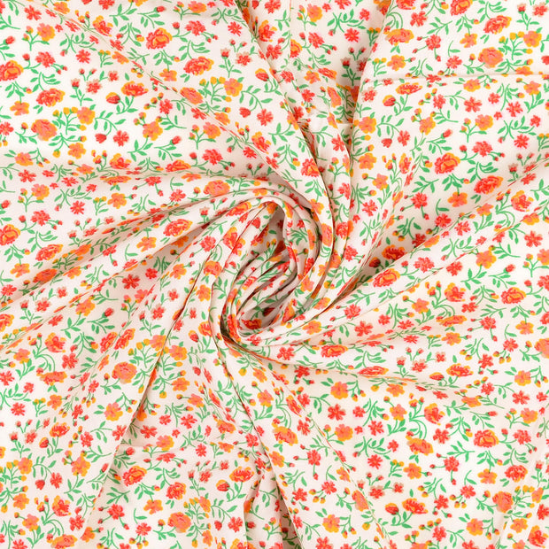 Popeline de Viscose tissu multicolore 