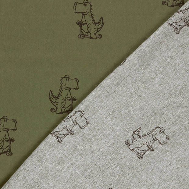 Cotton Poplin fabric Dinosaurs printed 