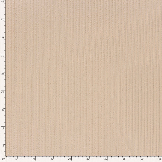 Rib Jacquard fabrik Uni Beige