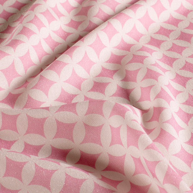 Viskose fabrik Geometrisch Rosa