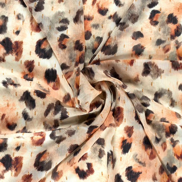 Chiffon tissu Orange imprimé numérique 