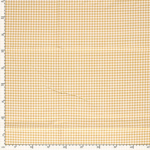 Cretonne fabric Checks Beige