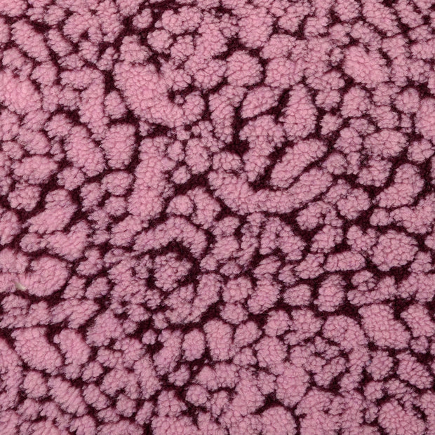 Teddy fabric Leopards Old Pink