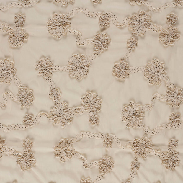 Chiffon tissu Beige transparent 
