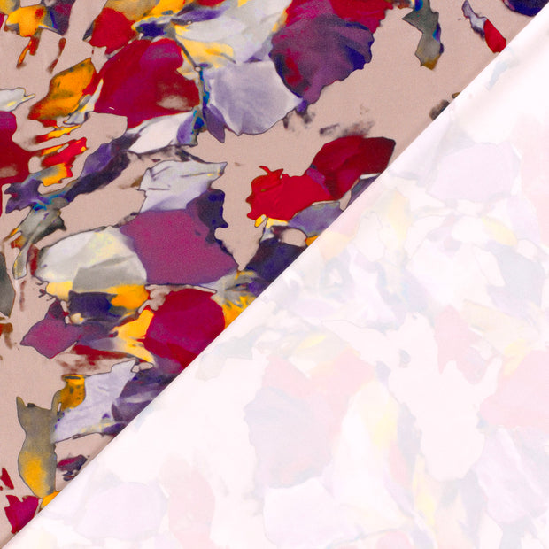 Satin fabric Abstract printed 