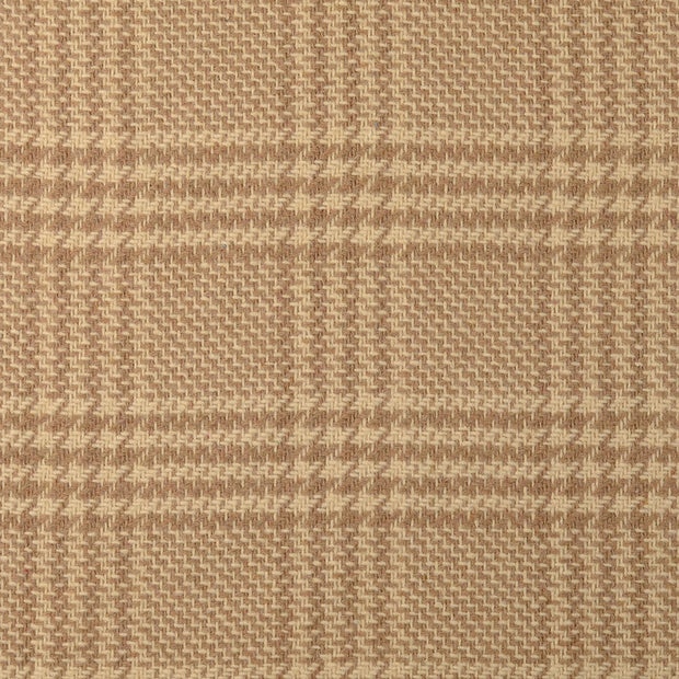 Chiffon en laine tissu Carreaux Beige