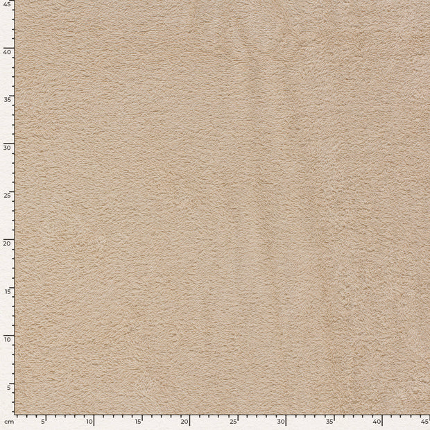 Terry Towelling fabric Unicolour Beige