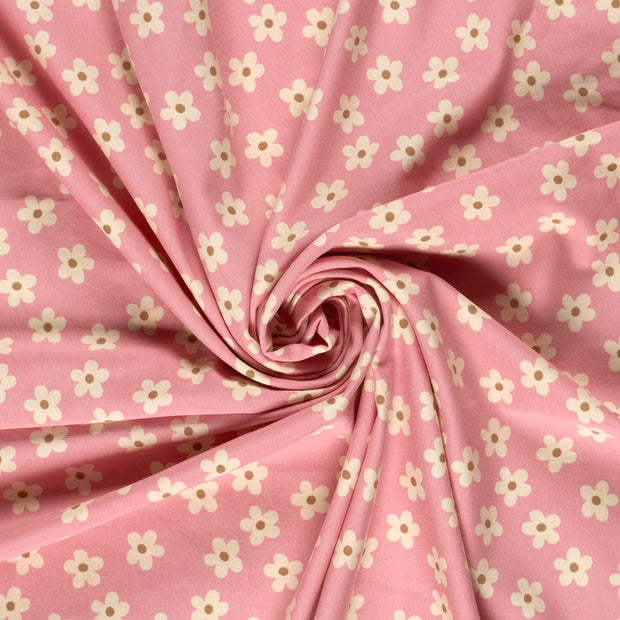  tissu Vieux rose imprimé 