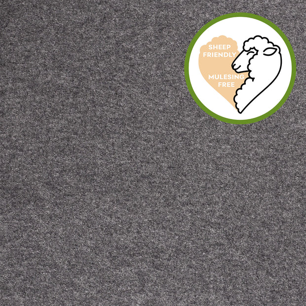 Walkloden fabrik Uni grau