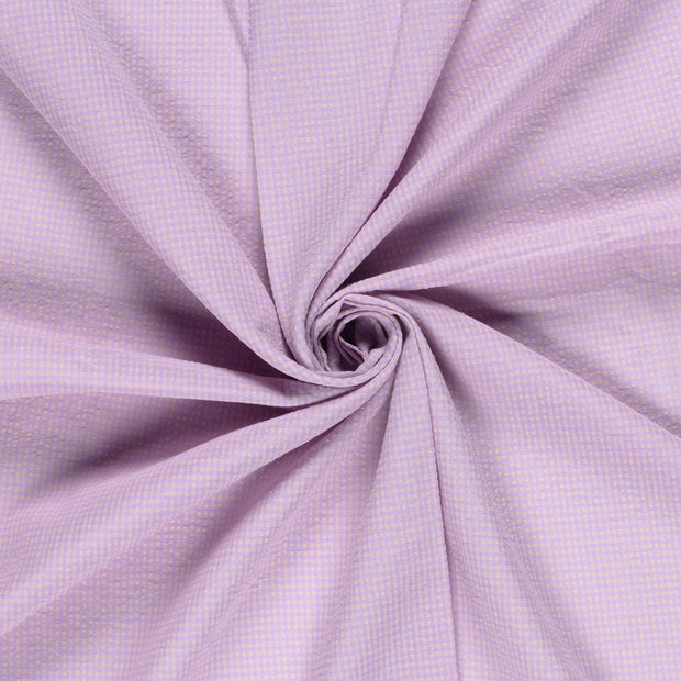 Cotton Poplin fabric Lila Seersucker 