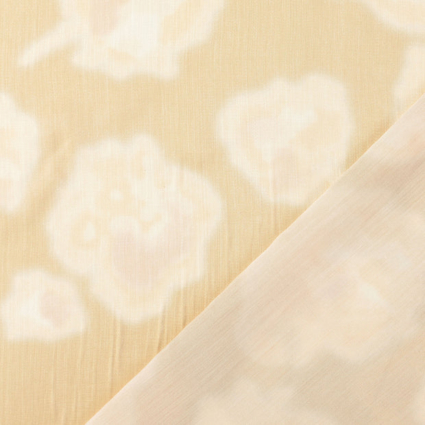Viscose Satin tissu Beige imprimé numérique 
