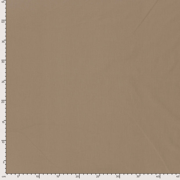 Coton Popeline GOTS tissu Unicolore Gris taupe