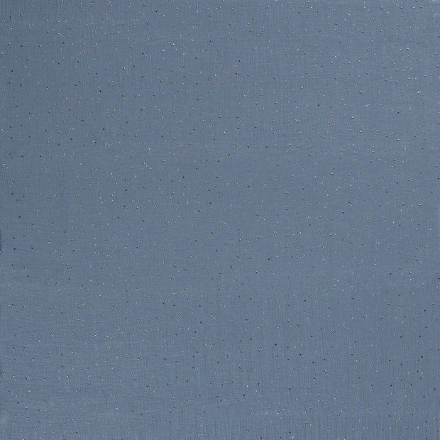 Double gaze tissu Indigo mat 